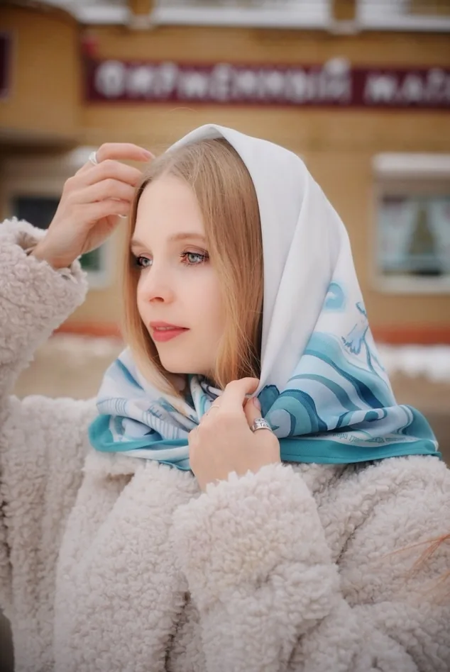 Платок «Белокаменные церкви Коврова»